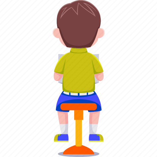 Cute, kids, boy, student, reading, book, education illustration - Download on Iconfinder