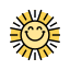 happy, rays, cute, sun, character, sunny 