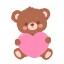 cute, bear, balloon, heart 