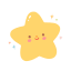 cute, star, happy, smiley, expression, cartoon, face 