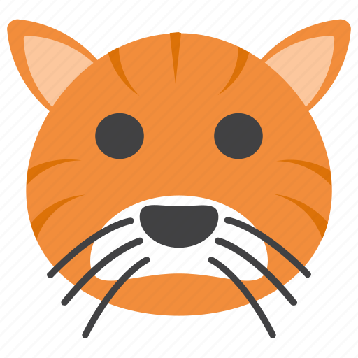 Animal cartoon, animal face, cute tiger, tiger cartoon, tiger emoji, tiger emoticon, tiger face icon - Download on Iconfinder