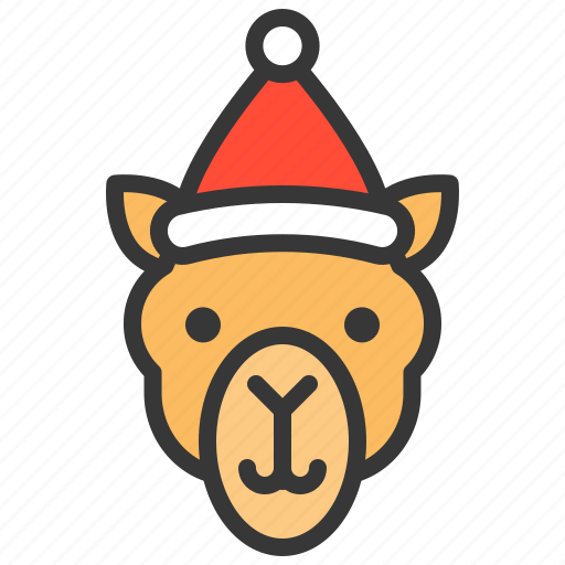 Animal, avatar, camel, christmas, hat, xmas icon - Download on Iconfinder