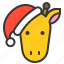 animal, avatar, christmas, giraffe, hat, xmas 