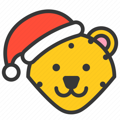 Animal, avatar, christmas, hat, leopard, merry, xmas icon - Download on Iconfinder