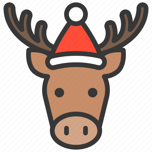 Download Christmas Moose Head Svg