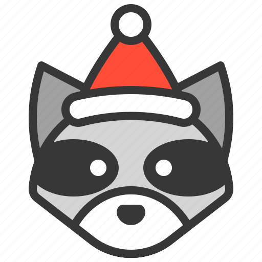 Animal, avatar, christmas, raccoon, xmas icon - Download on Iconfinder