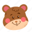 bear, cute bear, bear face, bear avatar, brown bear 