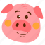 pig, piglet, cute pig, pig face, happy pig 