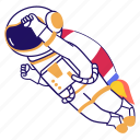 astronaut, cosmonaut, spaceman, space explorer, jetpack 