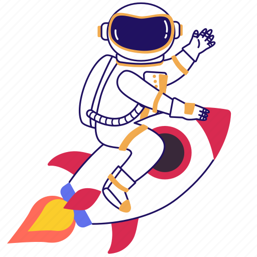Astronaut, cosmonaut, spaceman, space explorer, spaceship illustration - Download on Iconfinder