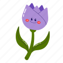 flower, floral, blossom, purple flower, flower smile