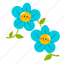 flower, floral, blossom, blue flowers, flower smile 