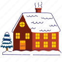 winter house, house, winter, home, cold