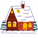 winter house, house, winter, frozen house, winter home
