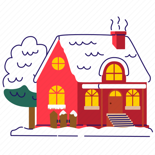 Winter house, house, winter, frosted house, frozen house icon - Download on Iconfinder