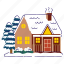 winter house, house, winter, cold, snow 