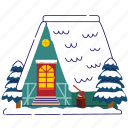 winter house, house, winter, wintertime, dwelling
