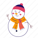 snowman, character, cute snowman, winter, wintertime