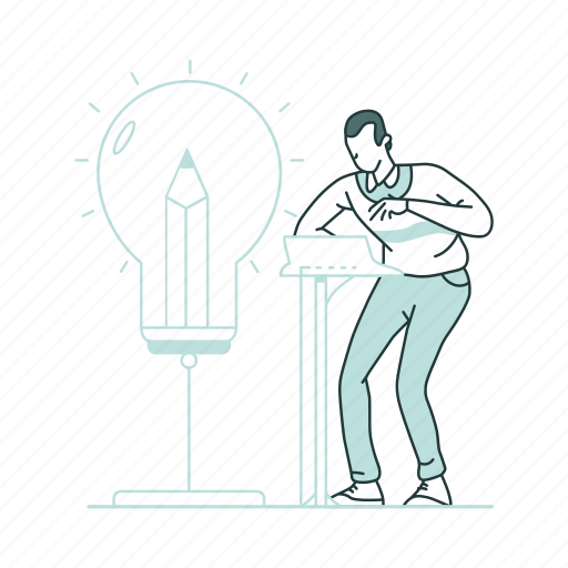 Thinking, mind, idea, lamp, creativity, innovation illustration - Download on Iconfinder