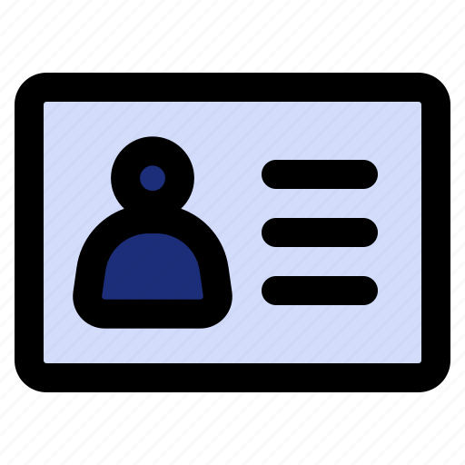 Id, card, identity, personal, contact icon - Download on Iconfinder