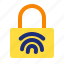 fingerprint, security, privacy, biometric, padlock 