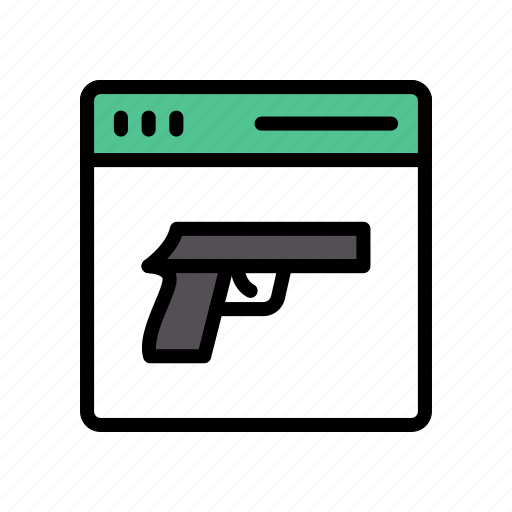 Crime, gun, pistol, weapon, webpage icon - Download on Iconfinder