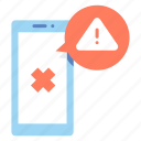 alert, error, mobile, notification, phone, smartphone, warning