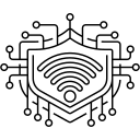 wifi, signal, with, shield