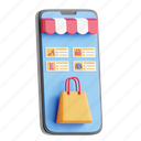 shopping, app, shopping app, mobile discounts, app shopping, mobile shopping, cyber monday, 3d icon, 3d illustration 