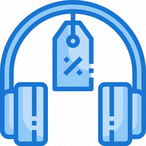 Headphone, music, sale, price, tag, hard, waer icon - Download on Iconfinder