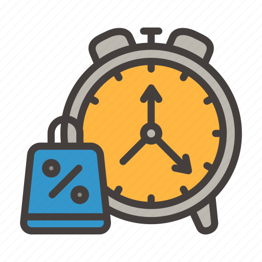 Flash sale, limited time, discount, shopping, time, clock icon - Download on Iconfinder