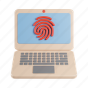 laptop, fingerprint, protection, biometric, security, identification 