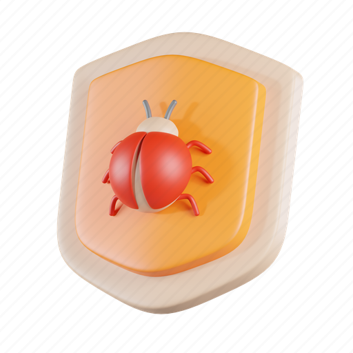 Antivirus, bug, protection, virus, security, shield, guard 3D illustration - Download on Iconfinder