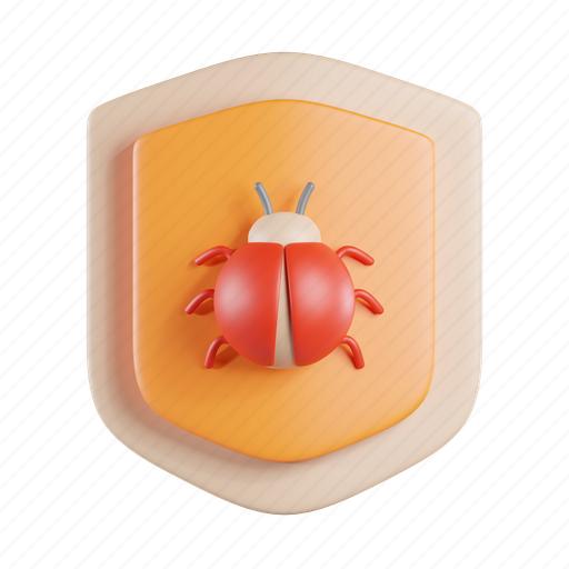 Antivirus, bug, virus, protection, shield, security, guard 3D illustration - Download on Iconfinder