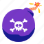 bomb, virus, damage, skull 