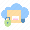 secure, cloud, folder, security, locked, data, storage