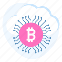 bitcoin, network, connection, cryptocurrency, blockchain, cloud, digital