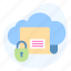 secure, cloud, folder, security, locked, data, storage 