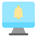 computer, notification, alarm, bell, alert, notify, monitor
