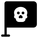 pirate, flag, flagpole, pennant, hacker, emblem, ensign