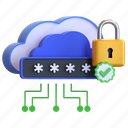 cloud, storage, protection, system, illustration, technology, device, data