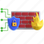 firewall, protection, illustration, security, data, safety, lock, shield 