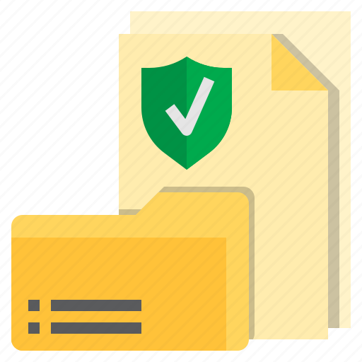 Document, protection, shield, files, folders, antivirus icon - Download on Iconfinder