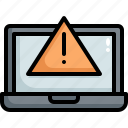 laptop, warning, monitor, alert, infection, security, computer