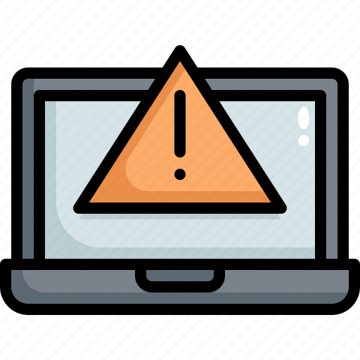 Laptop, warning, monitor, alert, infection, security, computer icon - Download on Iconfinder