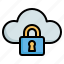 web, cloud, lock, protection, security, hosting, computing 