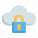 web, cloud, lock, protection, security, hosting, computing