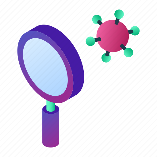 Analysis, magnifying glass, detection, virus, research, covid-19, scanning icon - Download on Iconfinder