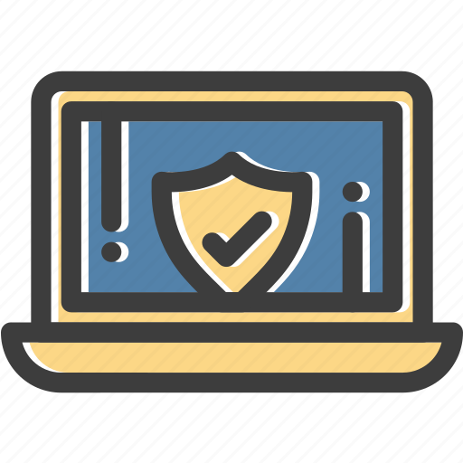 Cyber, laptop, protection, security, shield icon - Download on Iconfinder