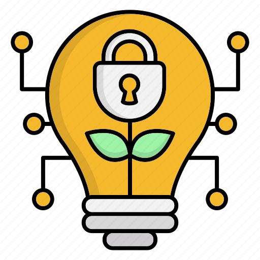 Cyber security, encryption, idea, lamp, network protection, security icon - Download on Iconfinder